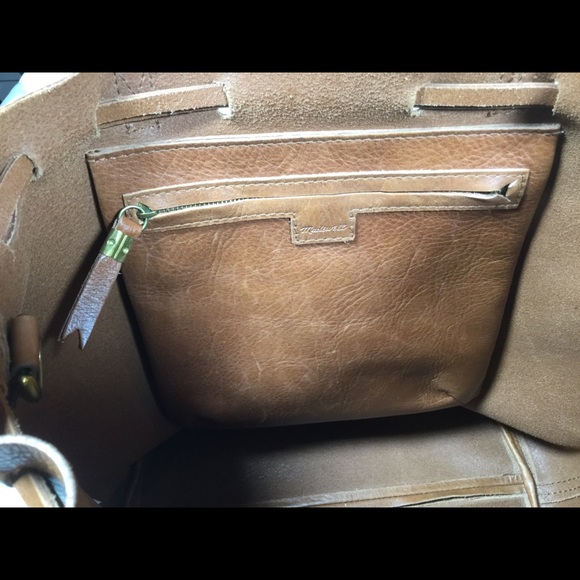 Madewell Leather Drawstring Transport Tote - Picture 8 of 12